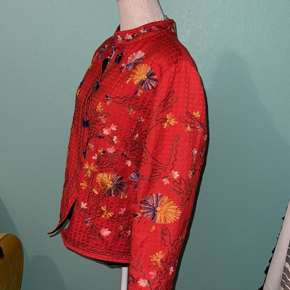 Vintage Japanese Style Embroidered Jacket Size Medium Large - Picture 12 of 12